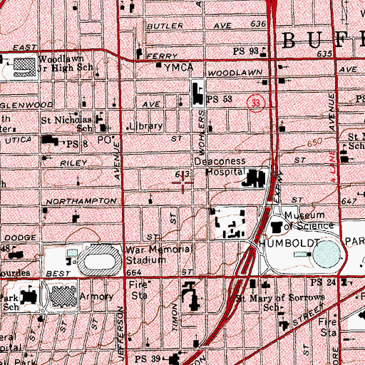 Topographic Map of Genesis Community Church, NY