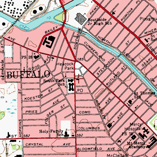 Topographic Map of Good Shepherd Baptist Church, NY
