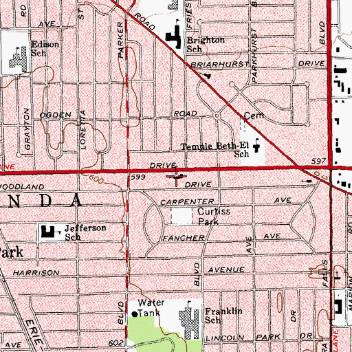Topographic Map of Good Shepherd Lutheran Church, NY