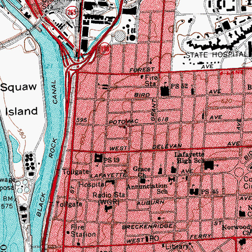 Topographic Map of Grace Community Church, NY