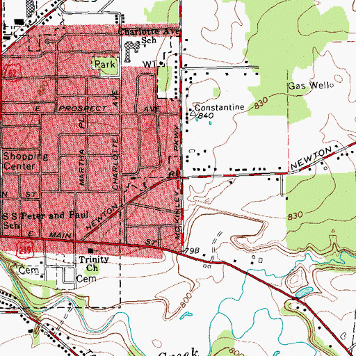 Topographic Map of Grace Lutheran Church, NY
