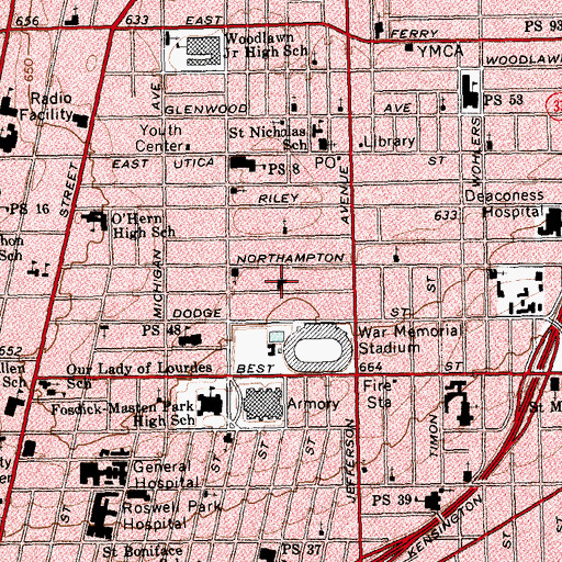 Topographic Map of Greater Works Christian, NY