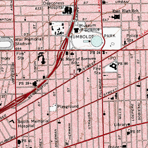 Topographic Map of Hananiah Lutheran Church, NY