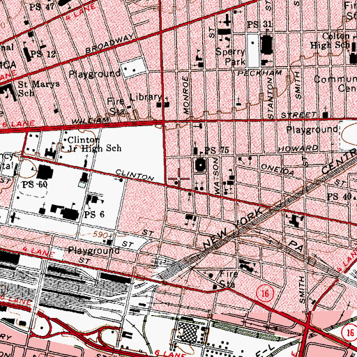 Topographic Map of Holy Temple Church of God, NY