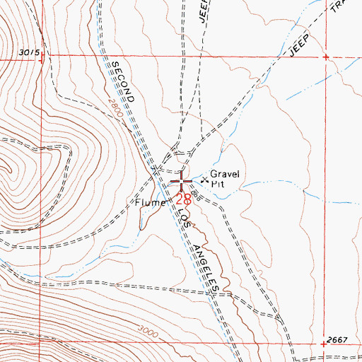 Topographic Map of Grapevine Canyon, CA