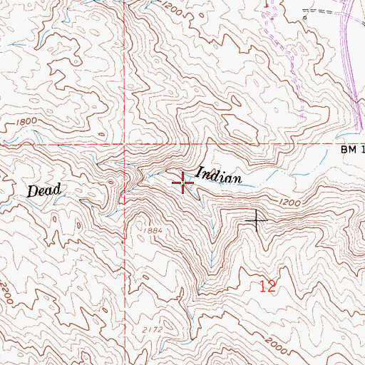 Topographic Map of Grapevine Creek, CA