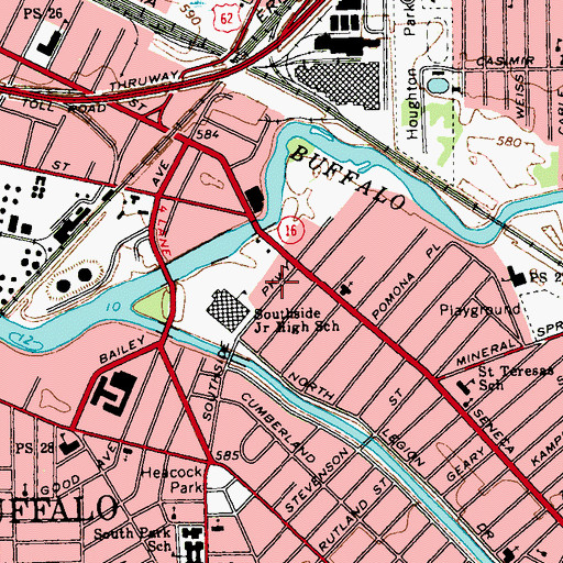 Topographic Map of Kingdom Hall of Jehovah's Witnesses, NY