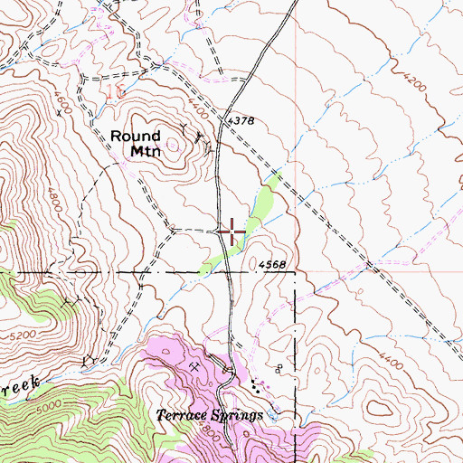 Topographic Map of Grapevine Creek, CA