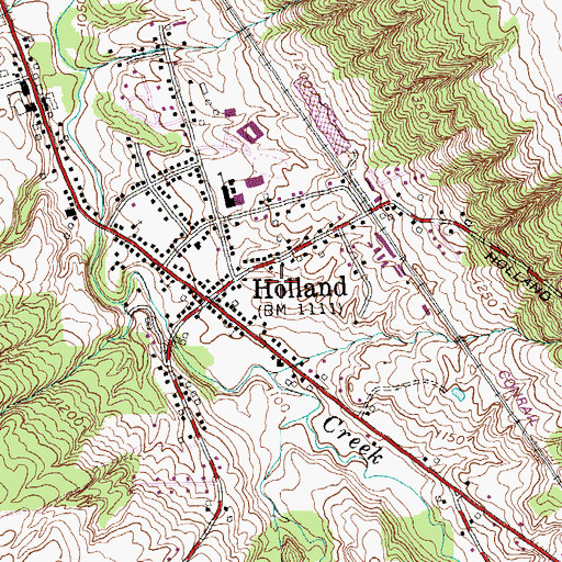 Topographic Map of Kingdom Hall of Jehovah's Witnesses, NY