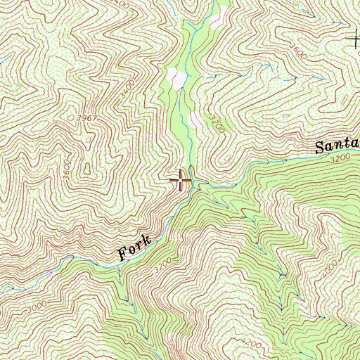 Topographic Map of Grapevine Creek, CA