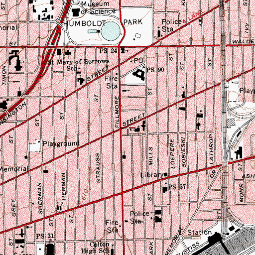 Topographic Map of Lighthouse Gospel Tabernacle, NY