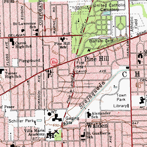 Topographic Map of Living Water Fellowship, NY