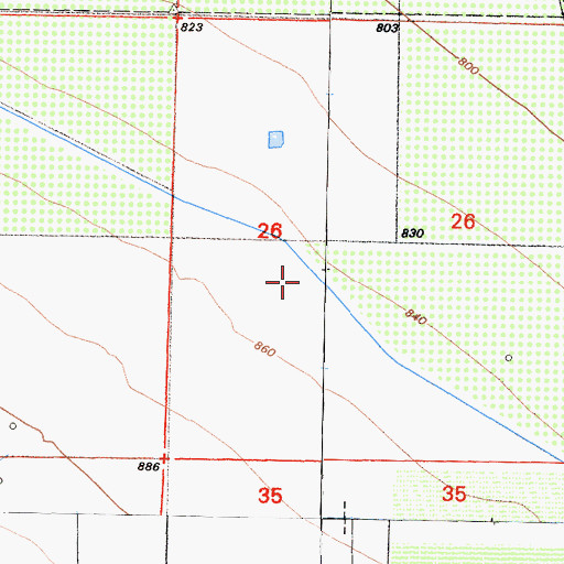 Topographic Map of Grapevine Creek, CA