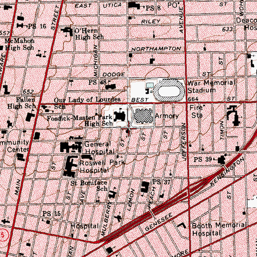 Topographic Map of Macedonia Baptist Church, NY