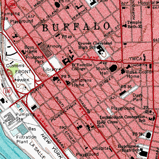 Topographic Map of Missionary Church of Christ, NY