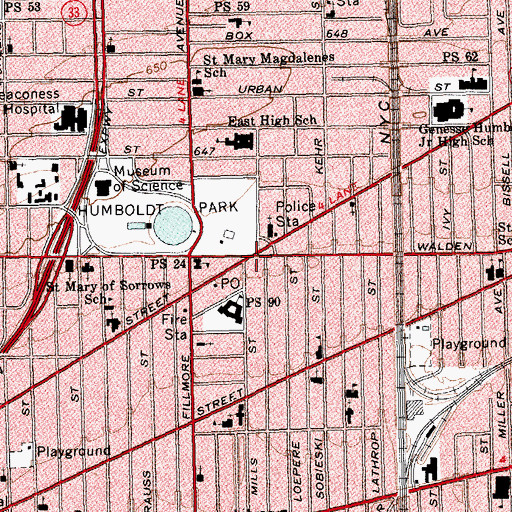 Topographic Map of Muhammad's Mosque, NY