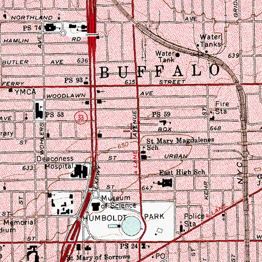 Topographic Map of New Asia Missionary Baptist Church, NY