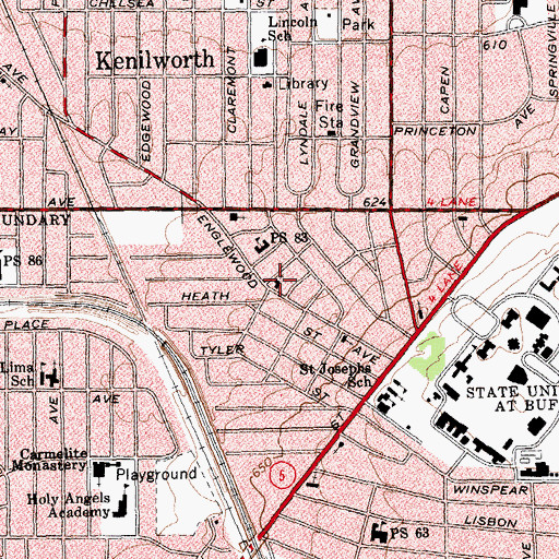 Topographic Map of New Bethel Community Church, NY