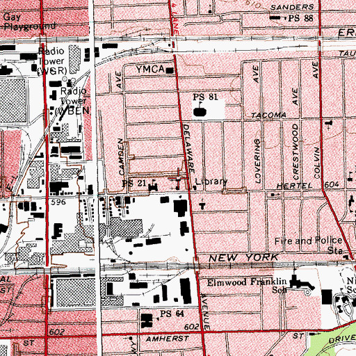 Topographic Map of New Freedom Assembly of God, NY