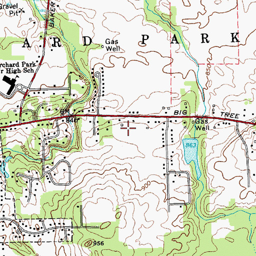 Topographic Map of Orchard Park Community Church, NY