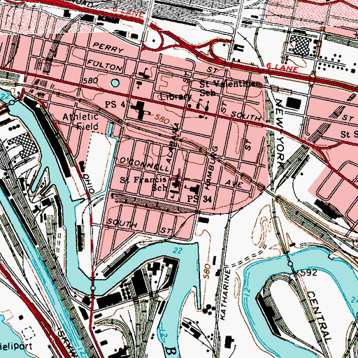 Topographic Map of Our Lady of Perpetual Help Church, NY