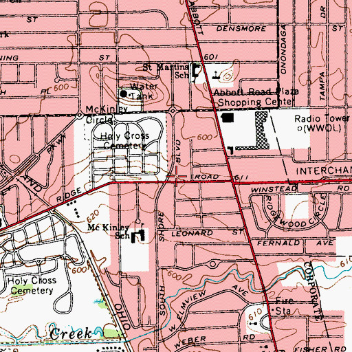 Topographic Map of Our Lady of Perpetual Help Church, NY