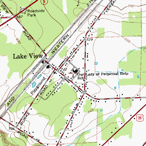 Topographic Map of Our Lady of Perpetual Help Church, NY