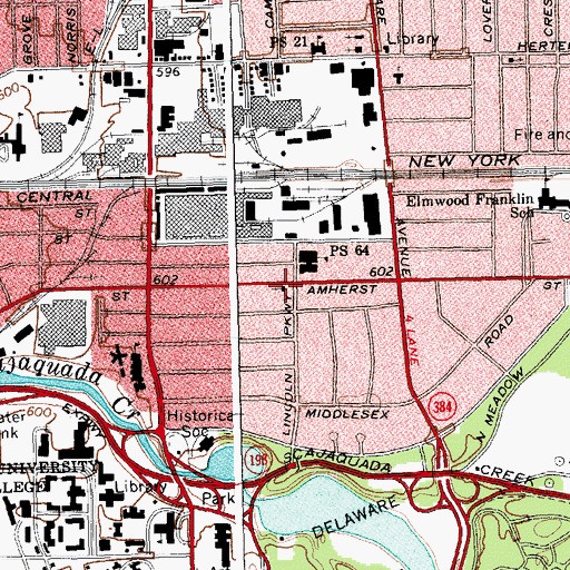 Topographic Map of Plymouth United Church of Christ, NY