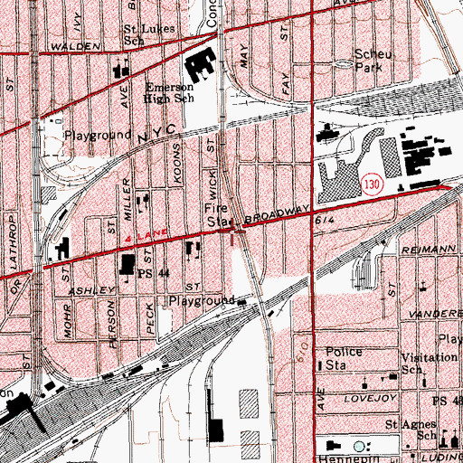 Topographic Map of Power House Church God, NY