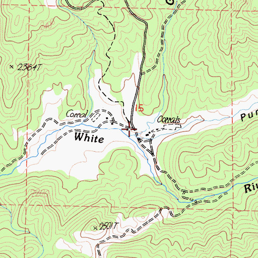 Topographic Map of Grassy Canyon, CA
