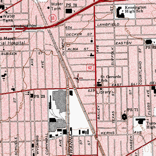 Topographic Map of Providence Baptist Church, NY