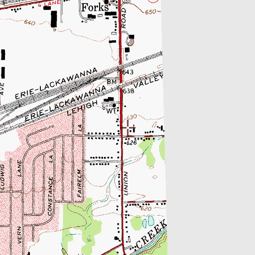 Topographic Map of Resurrection Roman Catholic Church, NY