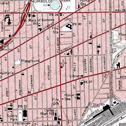 Topographic Map of Revelation Baptist Church, NY
