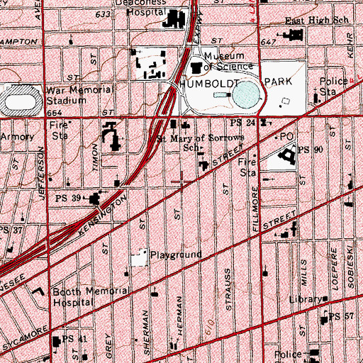 Topographic Map of Revival Center Church of God, NY