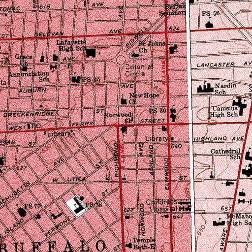 Topographic Map of Richmond United Methodist Church, NY