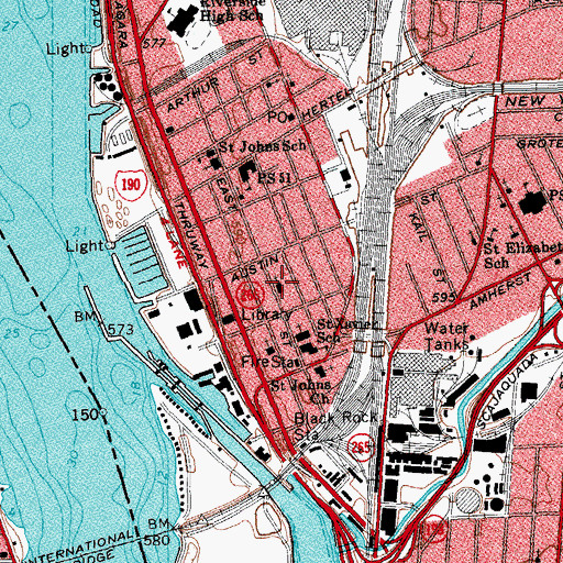 Topographic Map of Ripley Memorial Methodist Church, NY