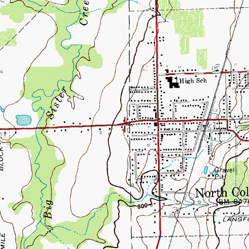 Topographic Map of Sacred Heart of Mary Church, NY