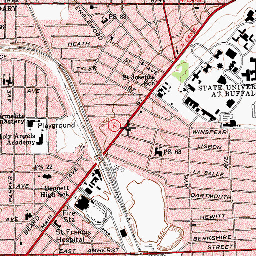 Topographic Map of Saint Andrew's Episcopal Church, NY