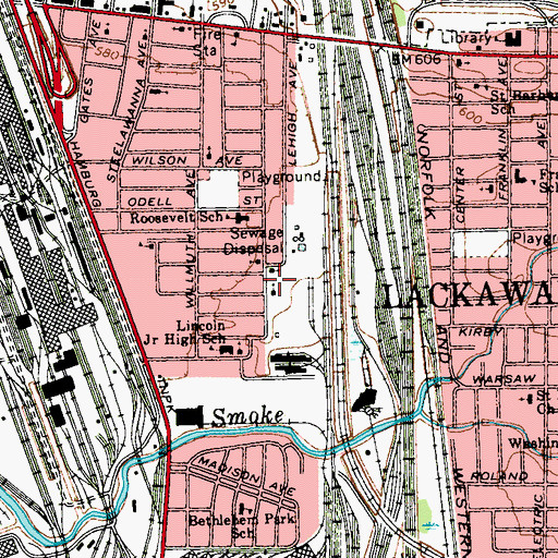 Topographic Map of Saint Anthonys Church, NY