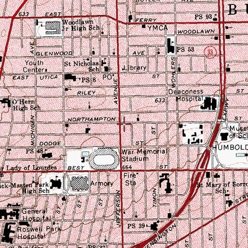 Topographic Map of Saint Anthony's Spiritual Church, NY