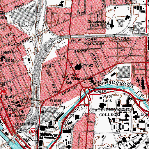Topographic Map of Saint Elizabeth's Church, NY