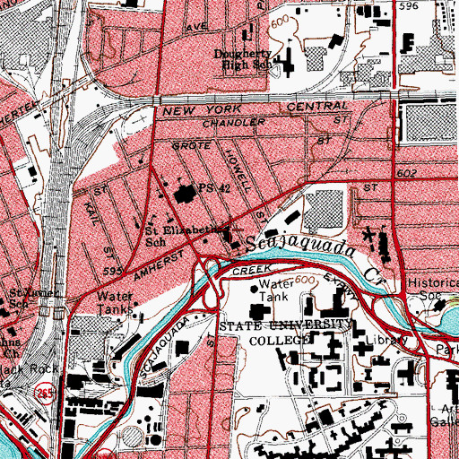 Topographic Map of Saint Francis Xavier Church, NY