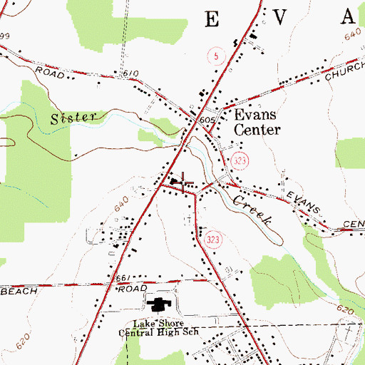Topographic Map of Saint John Lutheran Church, NY