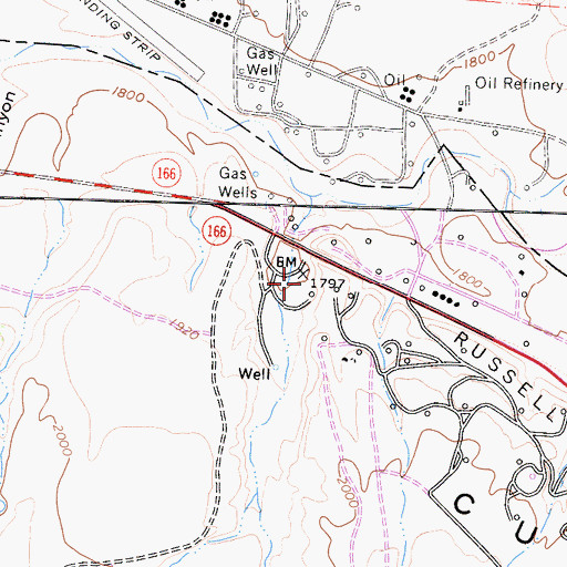 Topographic Map of Green Canyon, CA