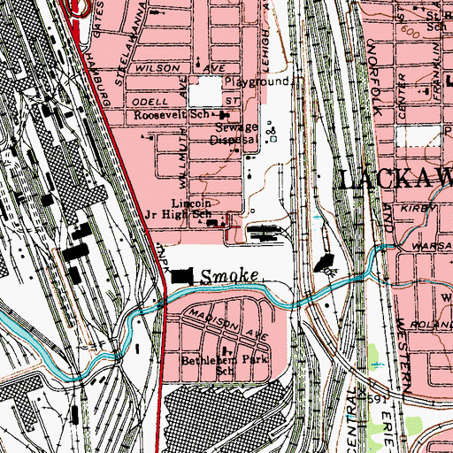 Topographic Map of Saint Mark's African Methodist Episcopal Zion Church, NY