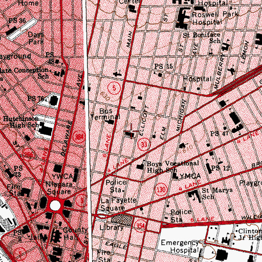 Topographic Map of Saint Michael's Church, NY