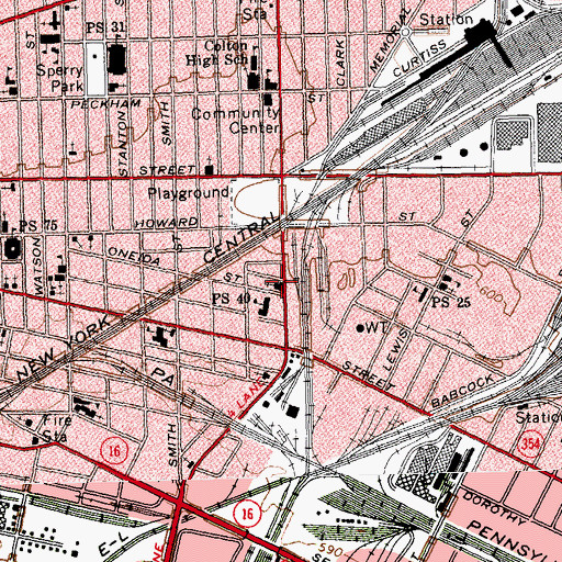 Topographic Map of Saint Nicholas Ukrainian Church, NY