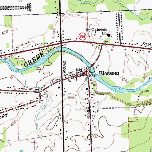 Topographic Map of Saint Paul's Lutheran Church, NY