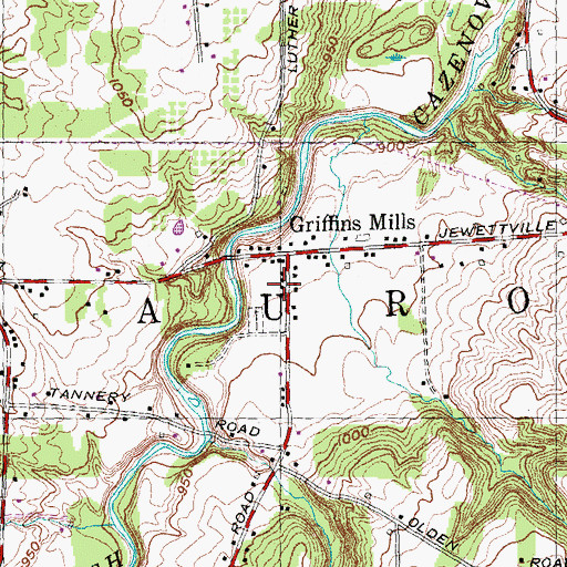 Topographic Map of Saint Paul's Lutheran Church of West Falls, NY