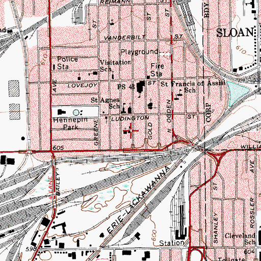 Topographic Map of Saints Peter and Paul Russian Orthodox Church, NY
